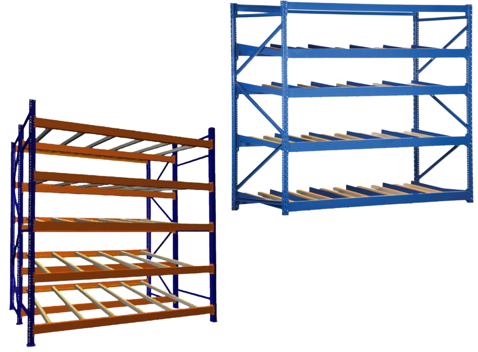 Os Trilhos Flow Racks Engmoving integram-se com eficiência a uma variedade de equipamentos industriais, proporcionando organização e fluxo contínuo em diferentes cenários: